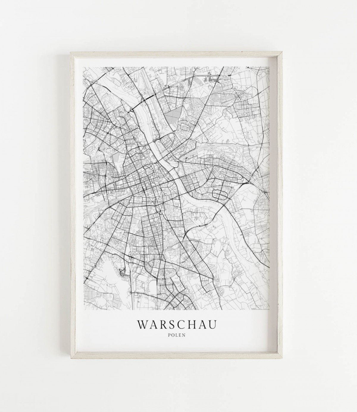 WARSCHAU als hochwertiges Poster im skandinavischen Stil von Skanemarie