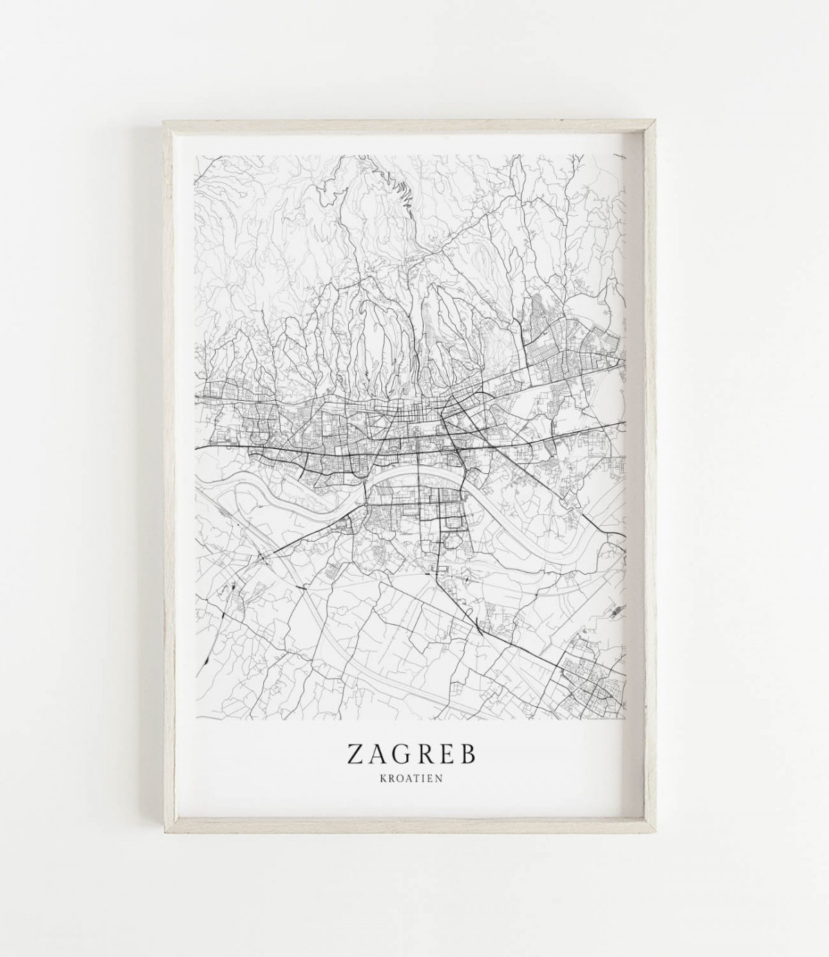 ZAGREB als hochwertiges Poster im skandinavischen Stil von Skanemarie