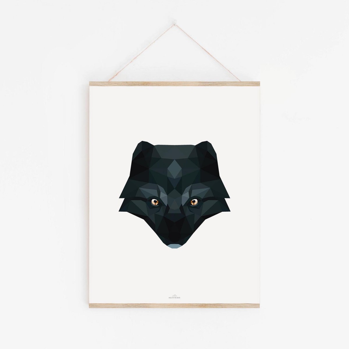 POLARFUCHS Poly Art als hochwertiger Print im minimalistischen Stil von Skanemarie +++ Poster, Wandbild