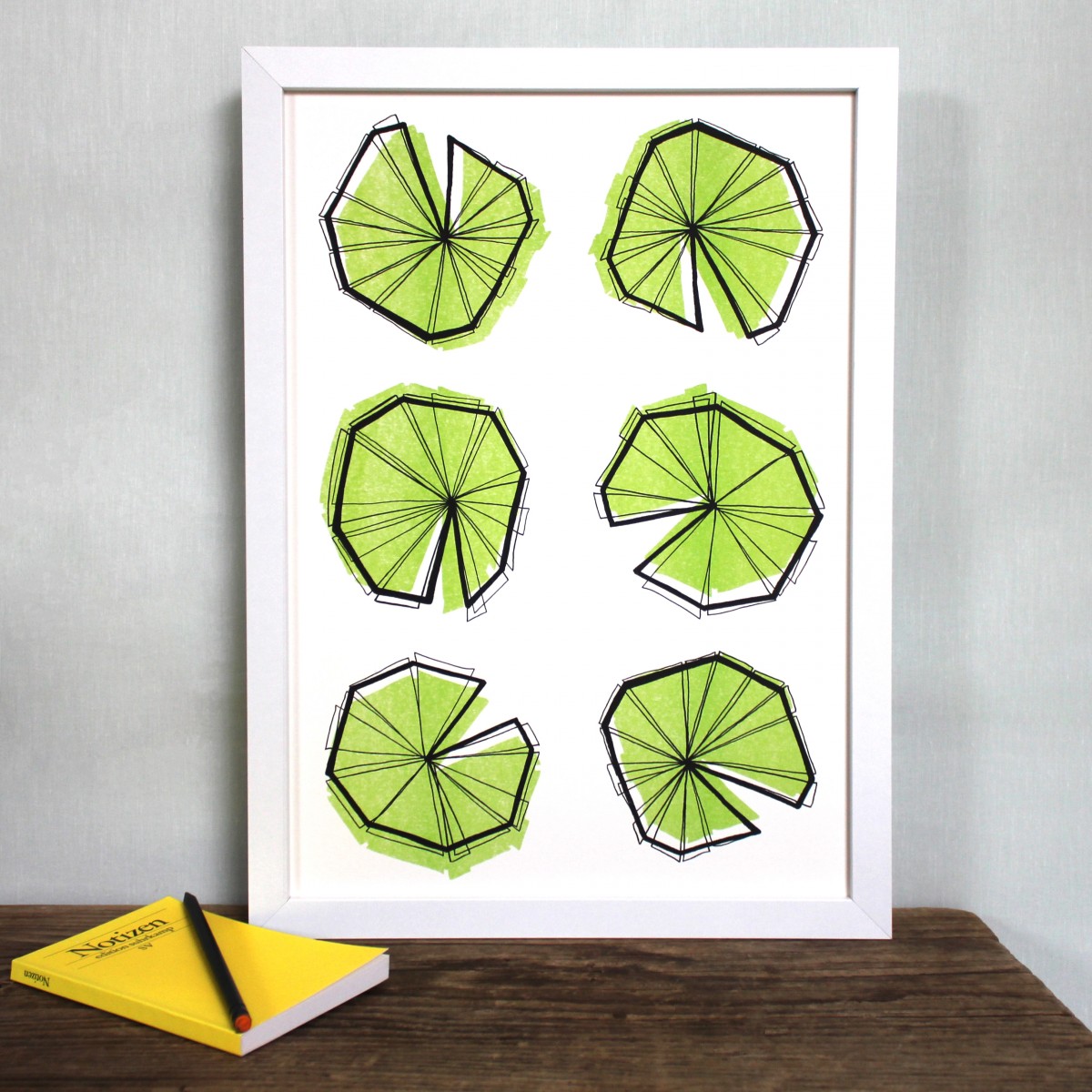 Handsignierte Risographie "Nymphaea" [umweltfreundlicher Artprint von woelfins]