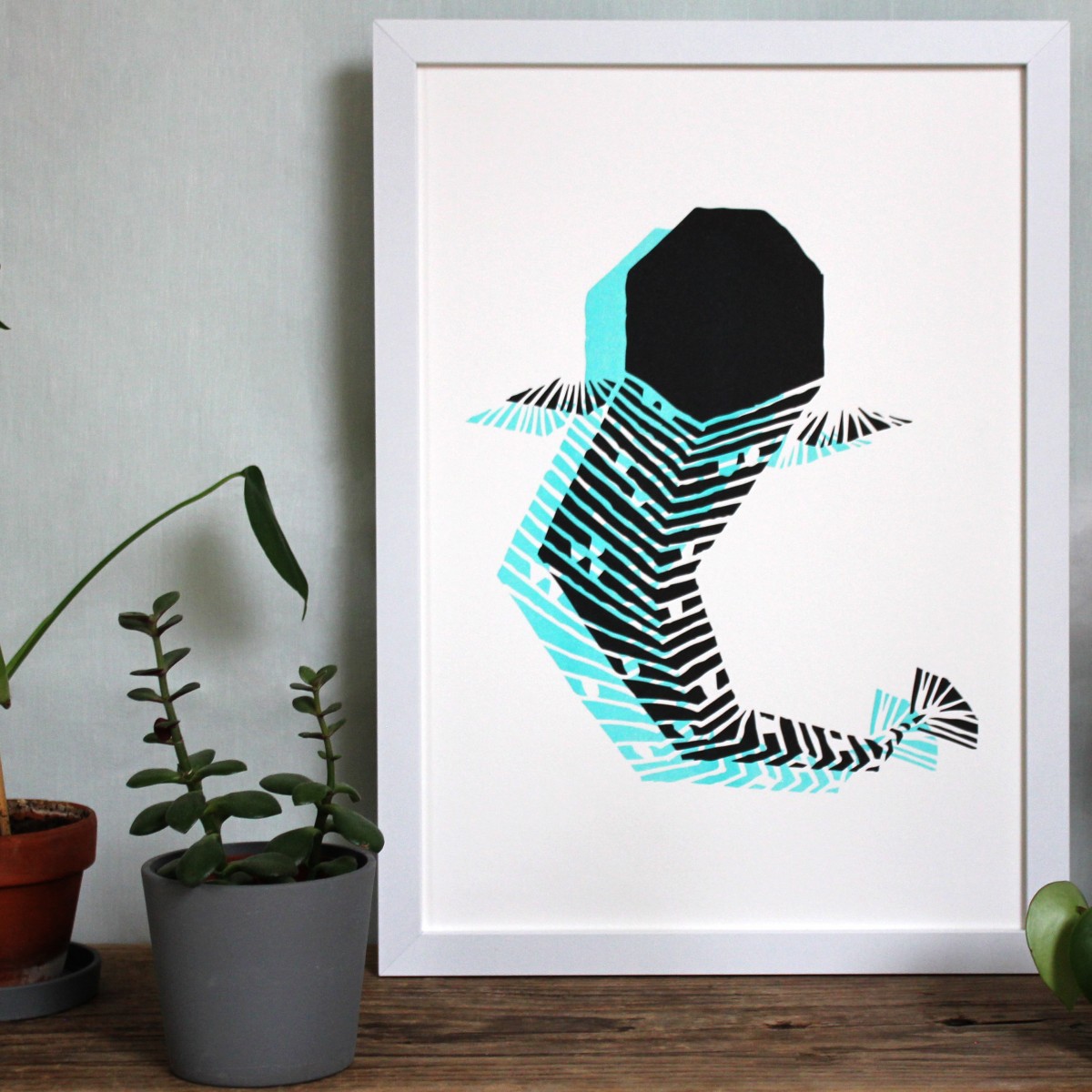 Handsignierte Risographie "Koi" [umweltfreundlicher Artprint von woelfins]