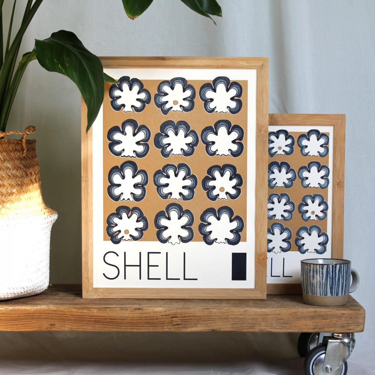 Handsignierte Risographie "Shell" [umweltfreundlicher Artprint von woelfins]