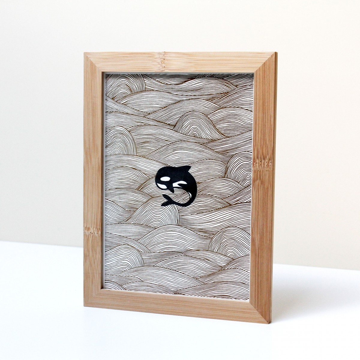 Handsignierte A5 Risographie "Orca" [umweltfreundlicher Artprint]