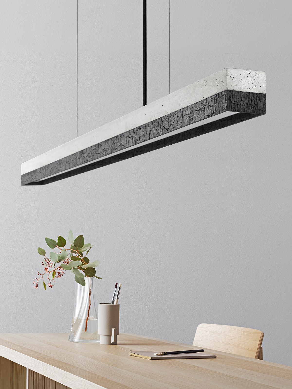 GANTlights - Beton Hängeleuchte [C-Serie]Burned Lampe minimalistisch