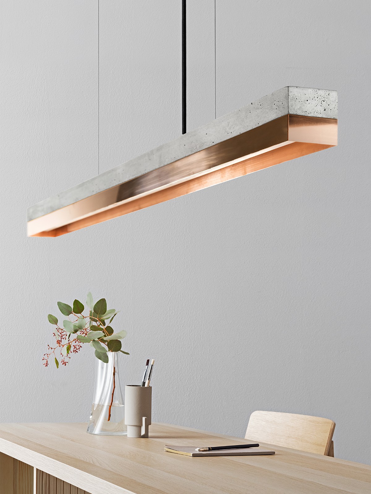 GANTlights - Beton Hängeleuchte [C-Serie]Copper Lampe minimalistisch