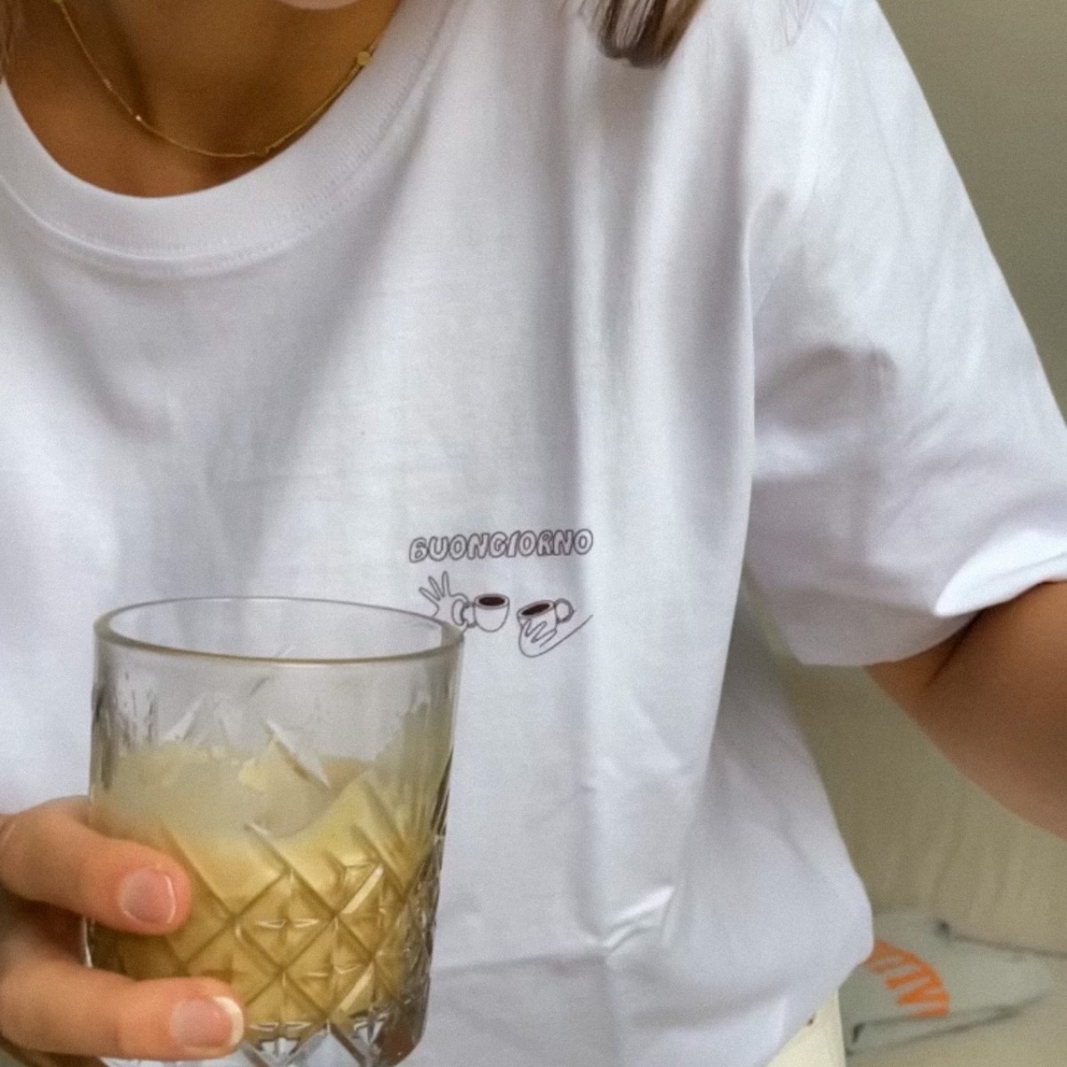 Larrys Fashion - buongiorno Shirt - weiß