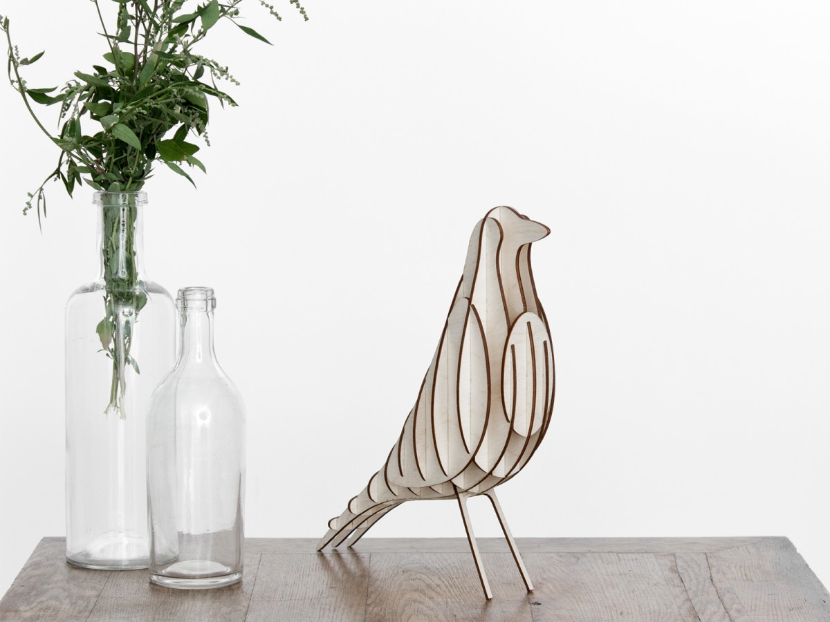 GANTlights - DIY Stecksatz [H2] Vogel Dekoration Birke