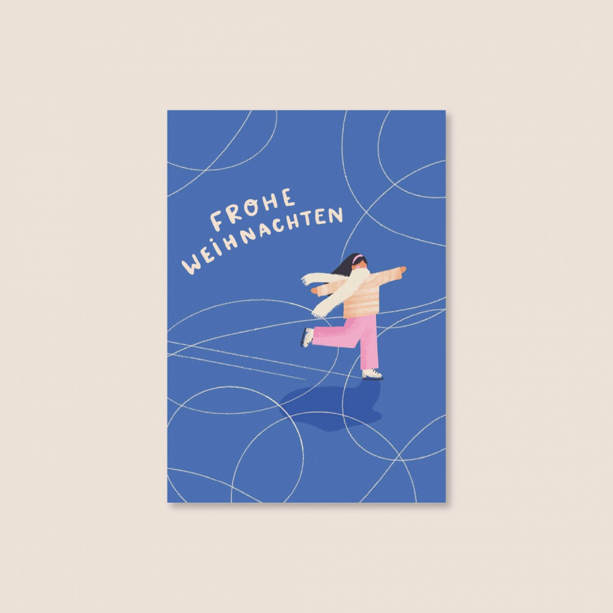 Eisläuferin / Postkarte A6 / Svea Hansohn Illustration