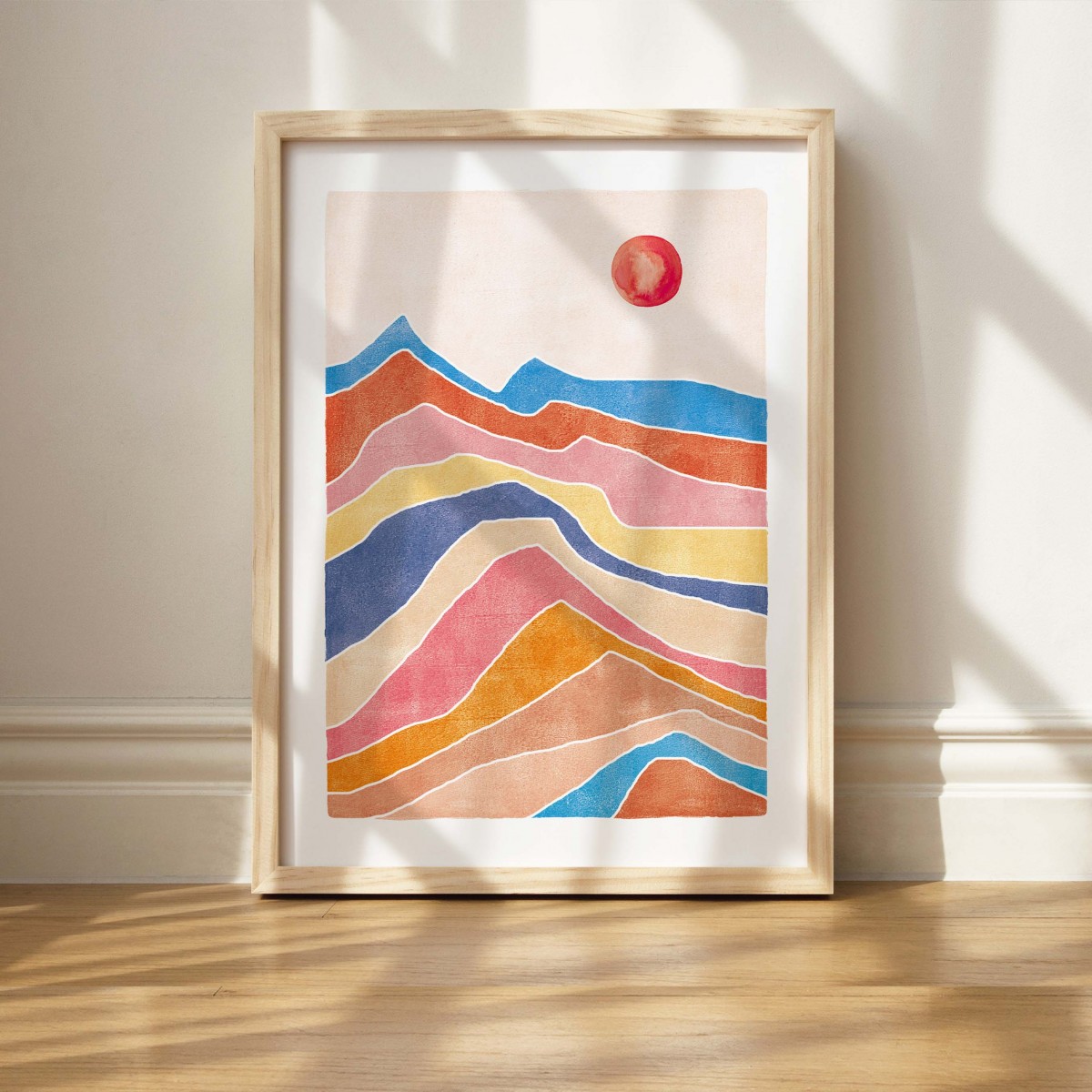 Paperlandscape | Kunstdruck | Bunte Landschaft | verschiedene Größen