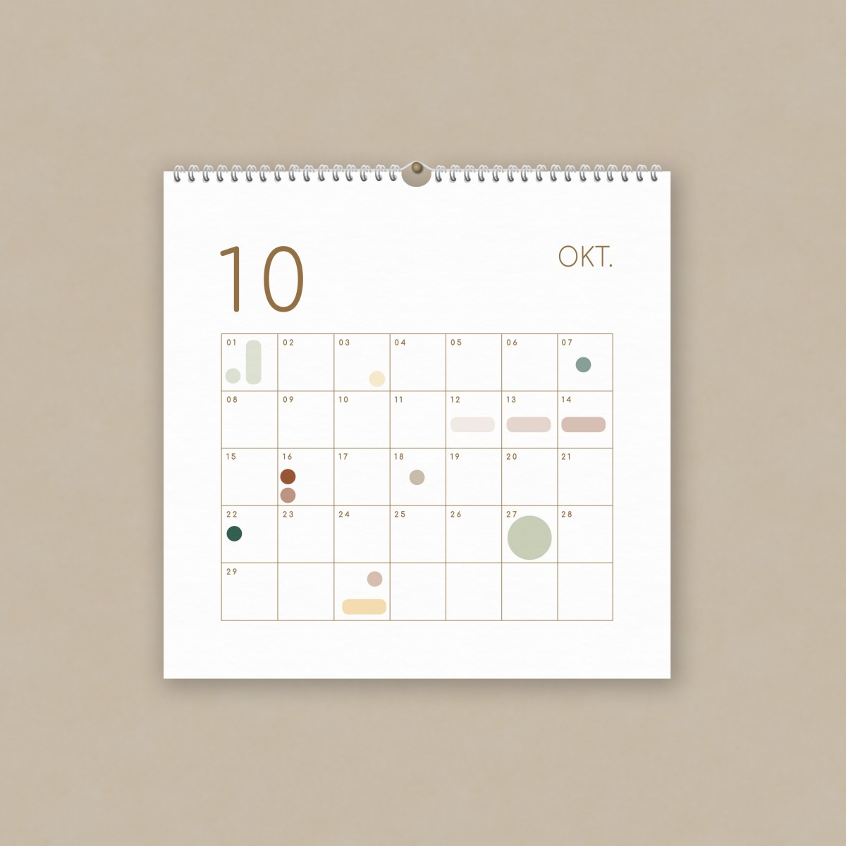 Geburtstagskalender mit Aufkleber - groß - SANS.
