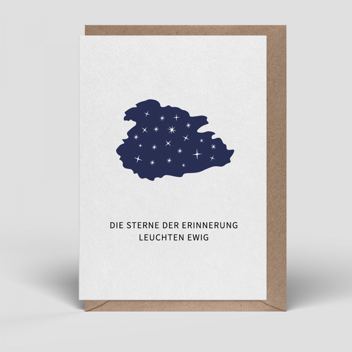 Klappkarte - Trauerkarte - Nr. 323 - Naturbedacht