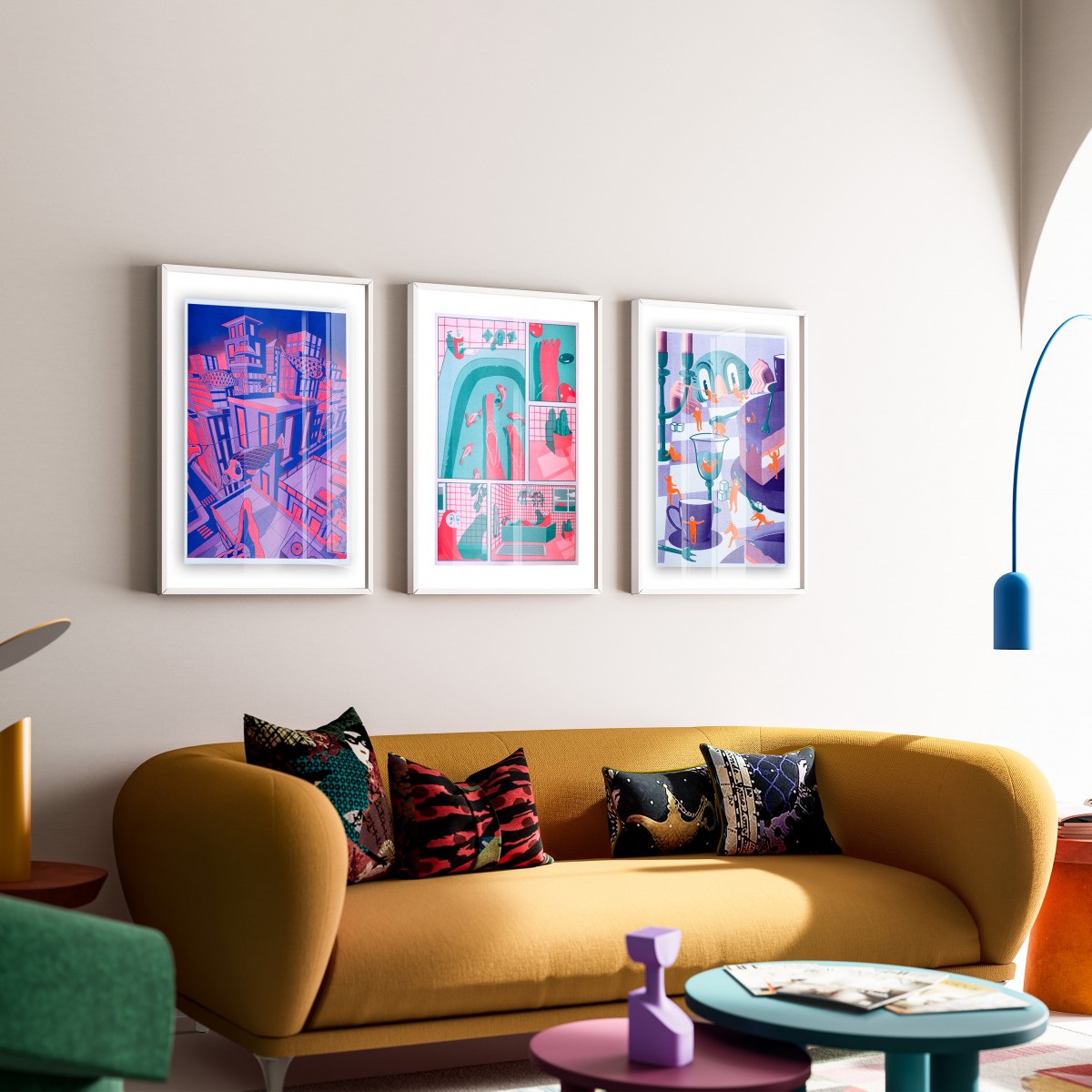 The Naughty District - Farbenfrohe Print Serie in A3