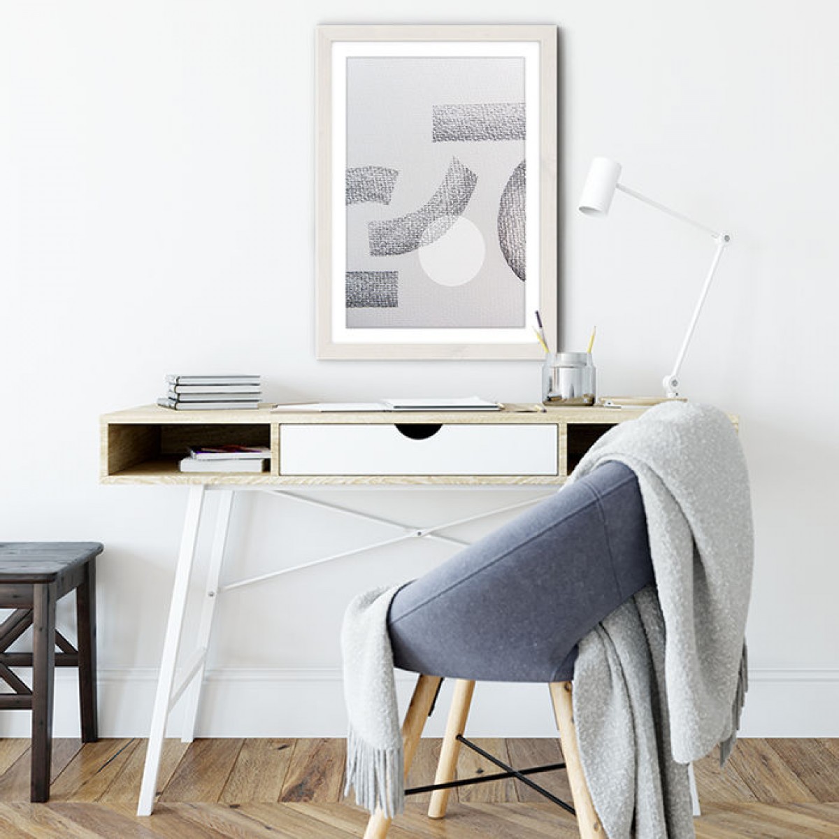 nahili ARTPRINT / POSTER "minimal abstract charcoal" abstrakte Grafik Kunst - Druck (DIN A1/A3 & 50x70cm)