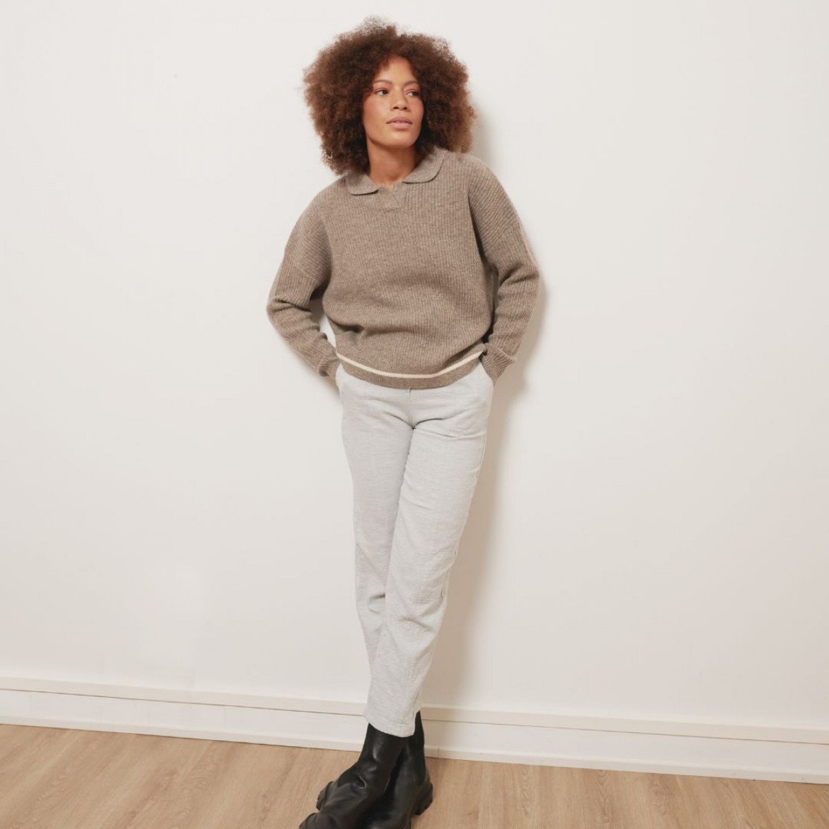 Ecodesign Pullover BIBI aus Sartuul-Wolle (natur dunkel) von wildes.
