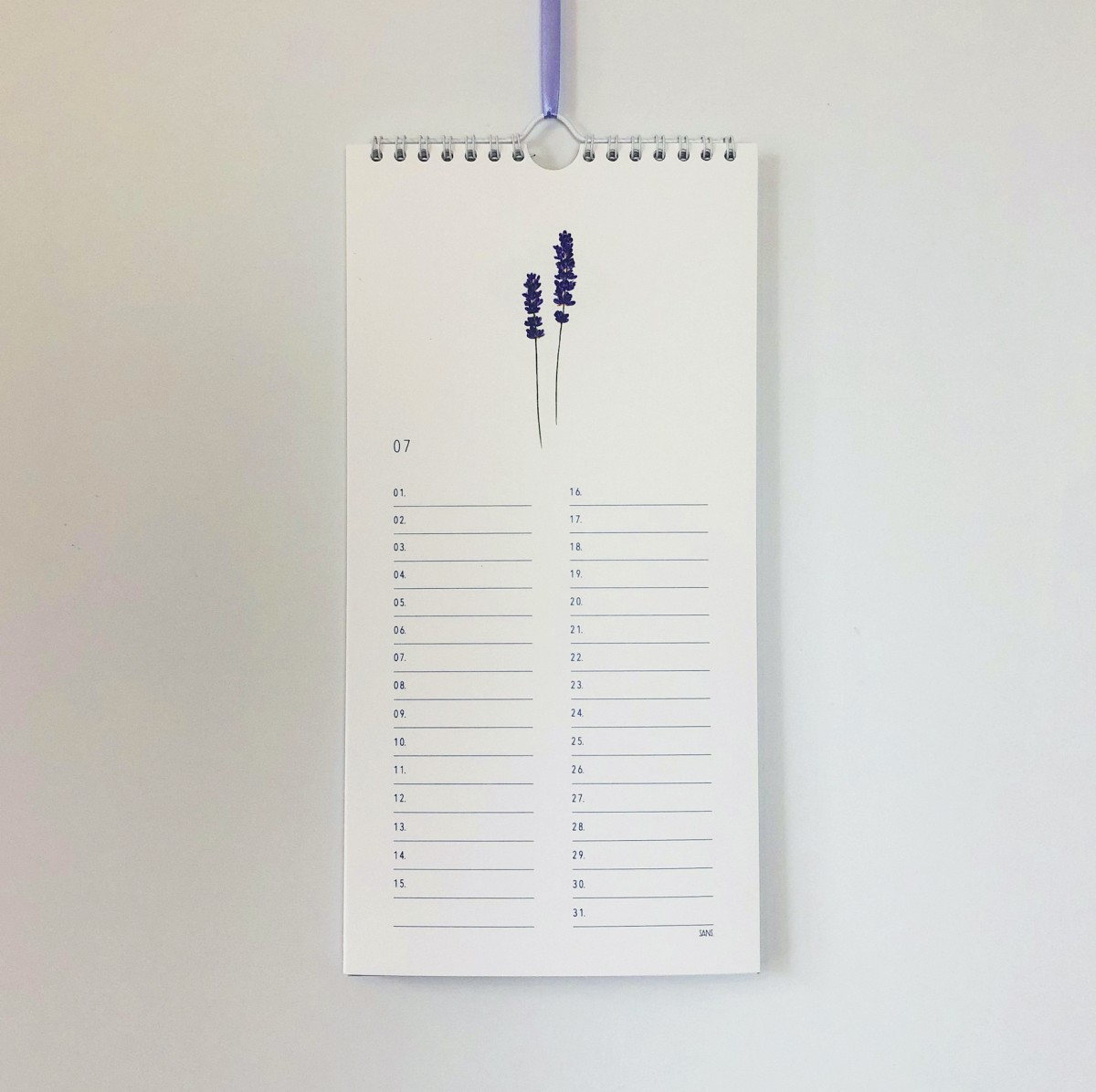 Geburtstagskalender mit Botanikmotiven - SANS.