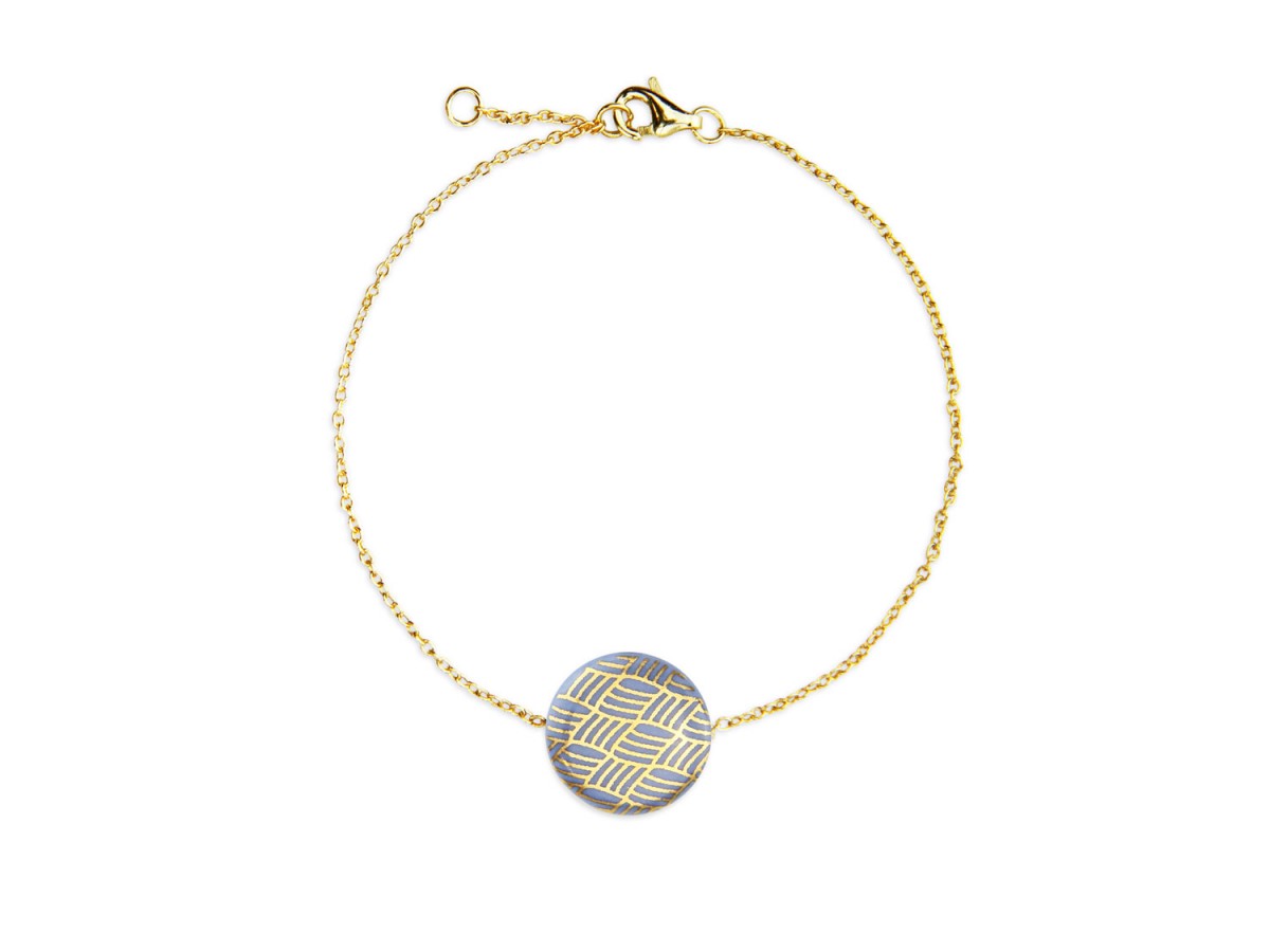 lille mus 
Porzellan-Armband Knoten (Farbwahl)