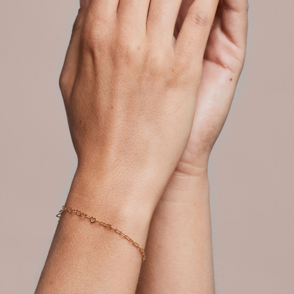 related by objects - just hearts bracelet - 925 Sterlingsilber 18k goldplattiert