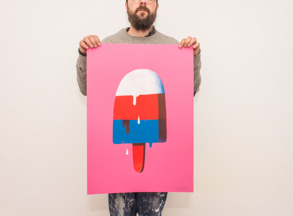Martin Krusche – Stencil Artprint »Ice«, 50x70cm