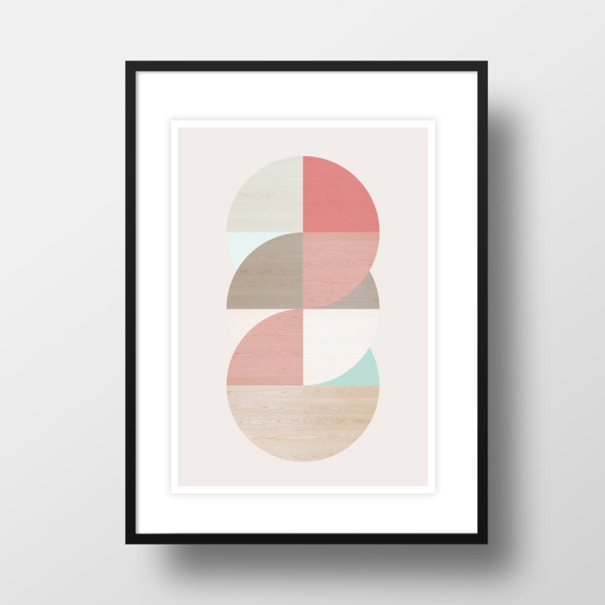 Amy & Kurt Berlin A4 Artprint "Wooden circles"