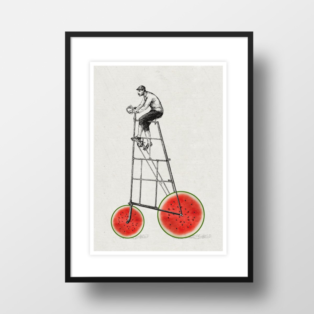 Amy & Kurt Berlin A4 Artprint "Melonenradler"