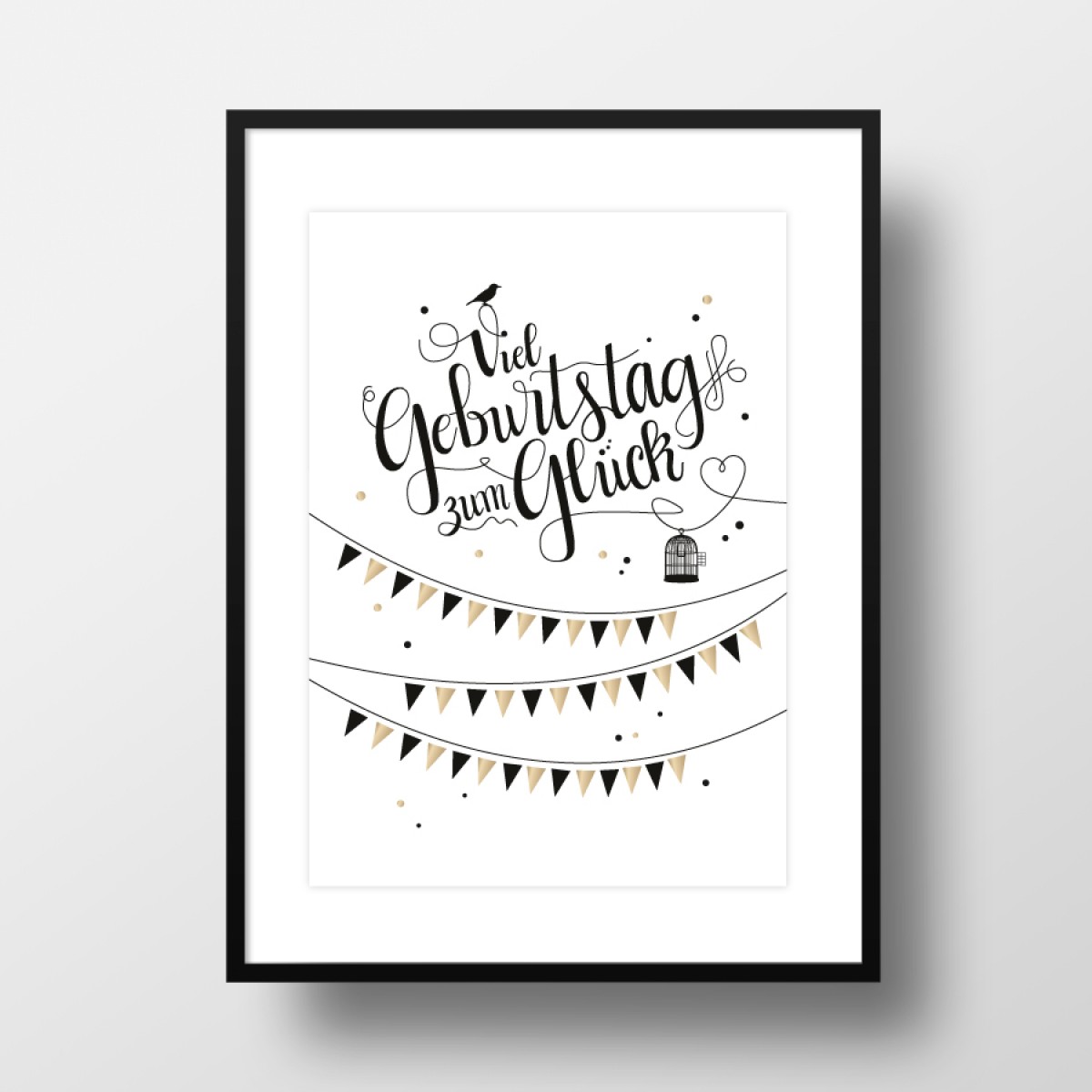 Amy & Kurt Berlin A4 Artprint "Viel Geburtstag zum Glück"