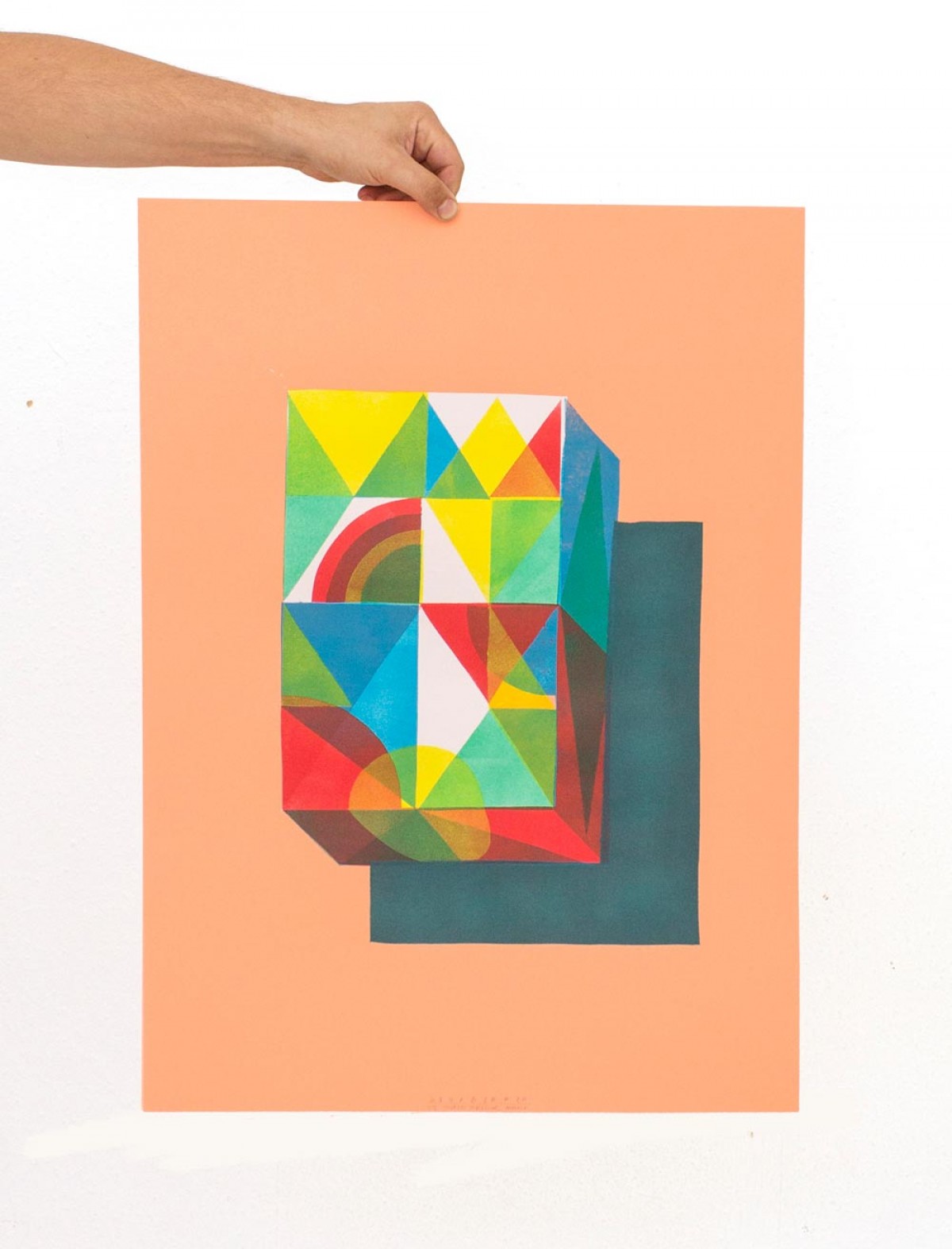 Martin Krusche – Stencilprint »Quader 2« 50x70cm
