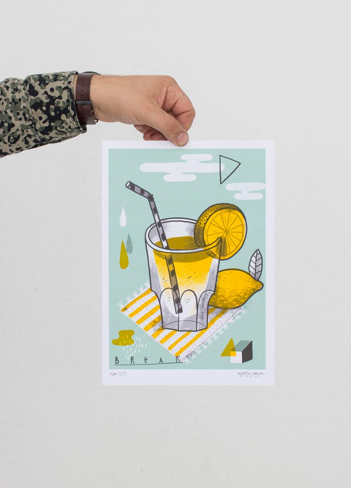 Martin Krusche – Stencil Artprint »Zitronenlimonade« DIN A4