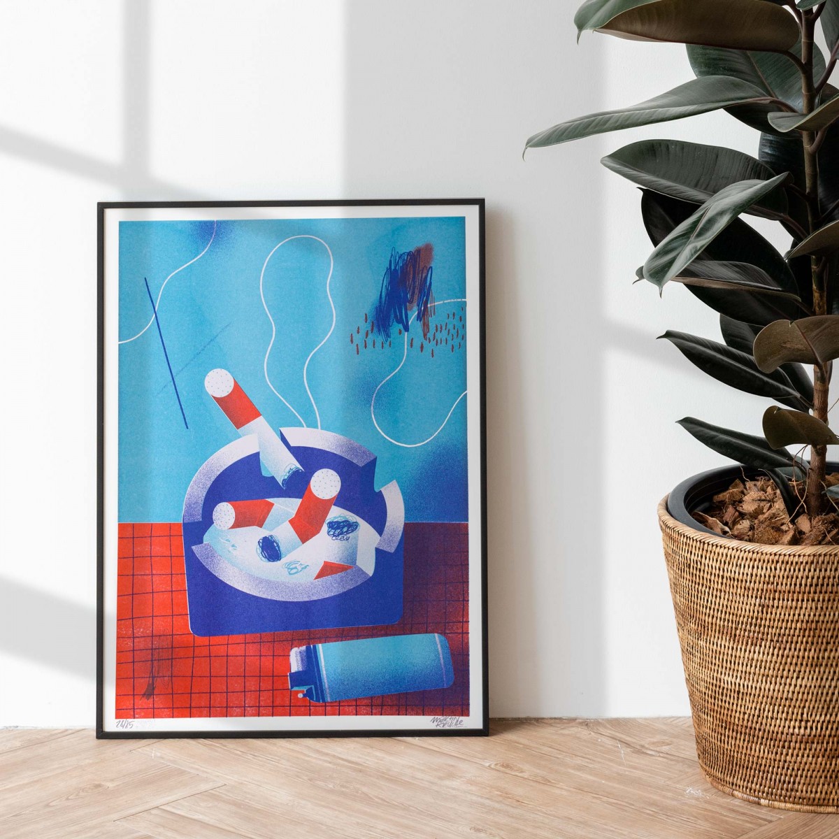 Martin Krusche - Risographie »Aschenbecher«, 29.7x42cm