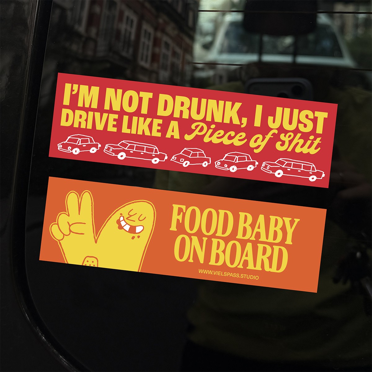 Heckscheiben Stickerset fürs Auto – Viel Spass Studio