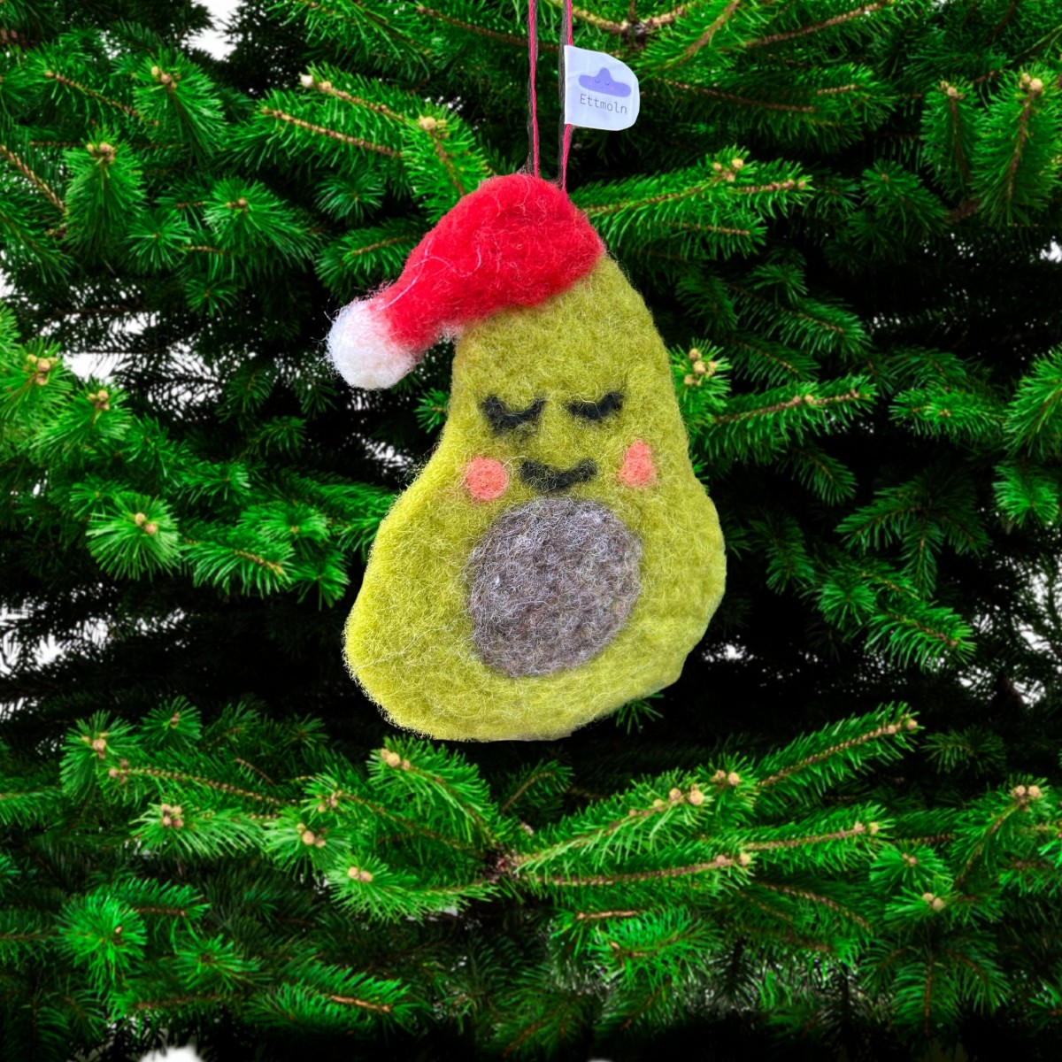 Avokado-Weihnachtsdeko-aus Filz – Ettmoln