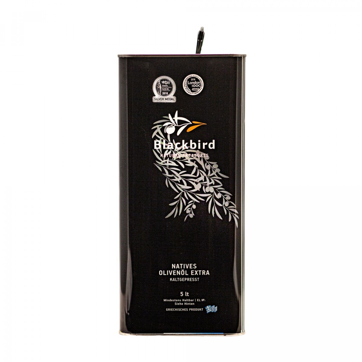 BLACKBIRD Olivenöl Extra Nativ - 5 ltr. Vorratskanister