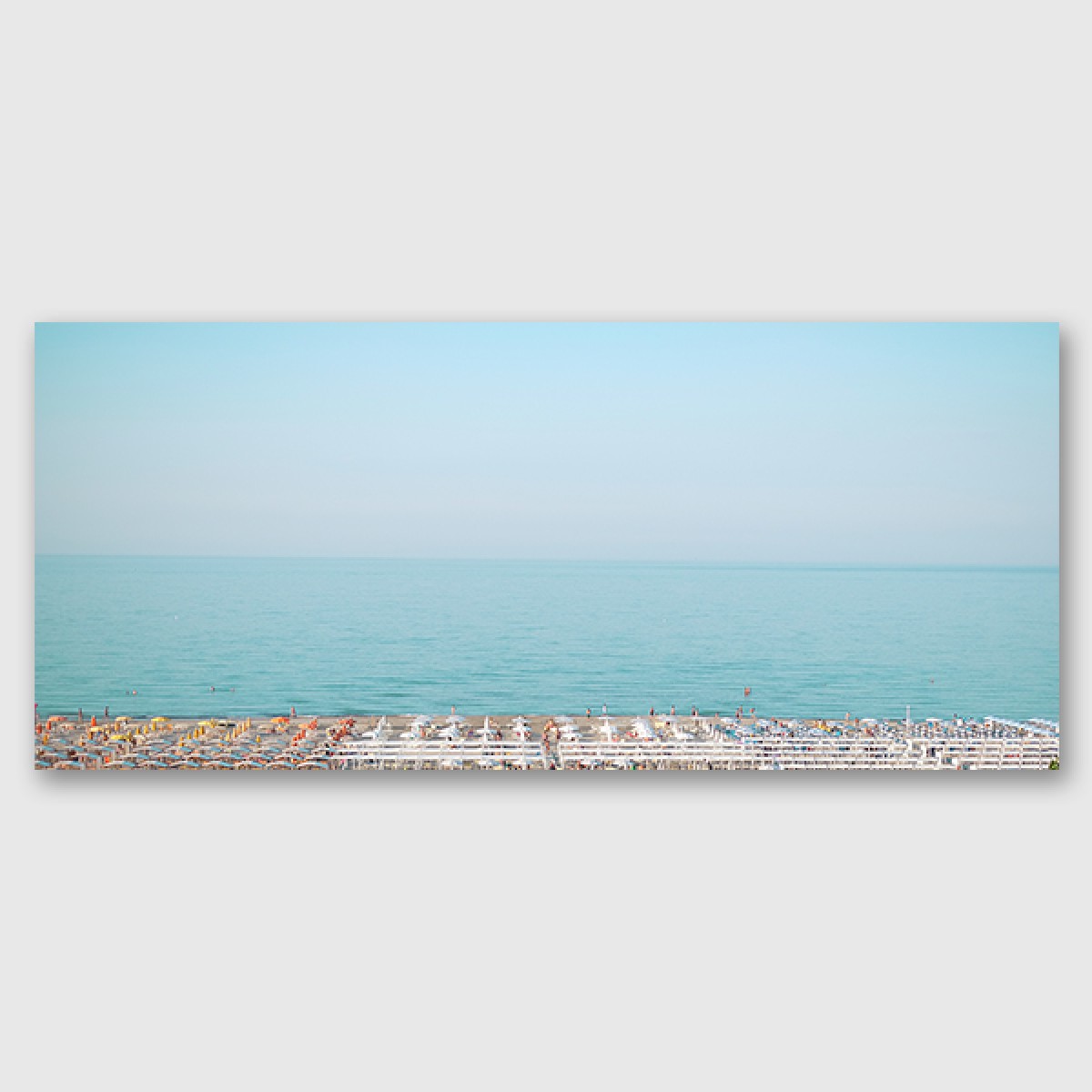 ZEITLOOPS "Beachpanorama", Druck unter Acrylglas