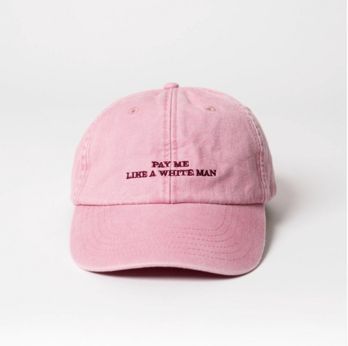 Pay me like a white man Unisex Dad Cap - Vintage Pink & Berry - arrel