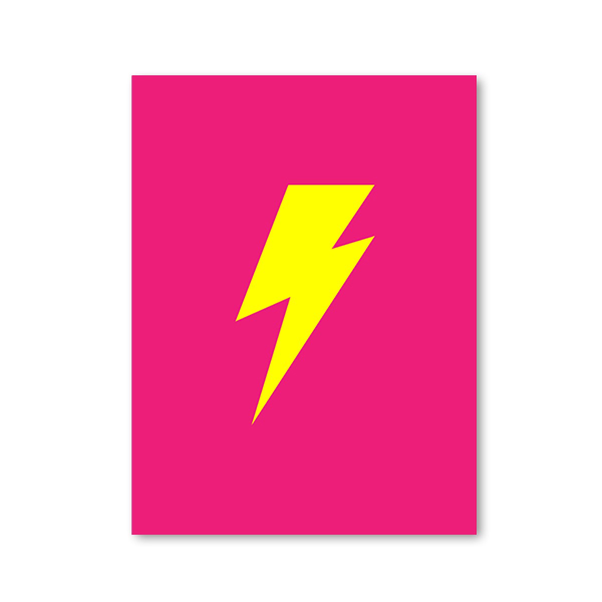 ZEITLOOPS "Blitz, pink/gelb, Fineartprint 45x60 cm