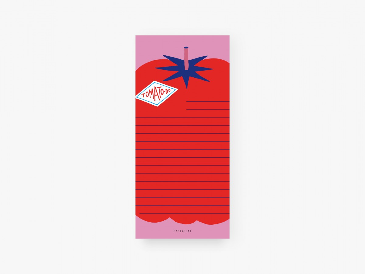 Notizblock "schmal", 3er Set / Tomato Do