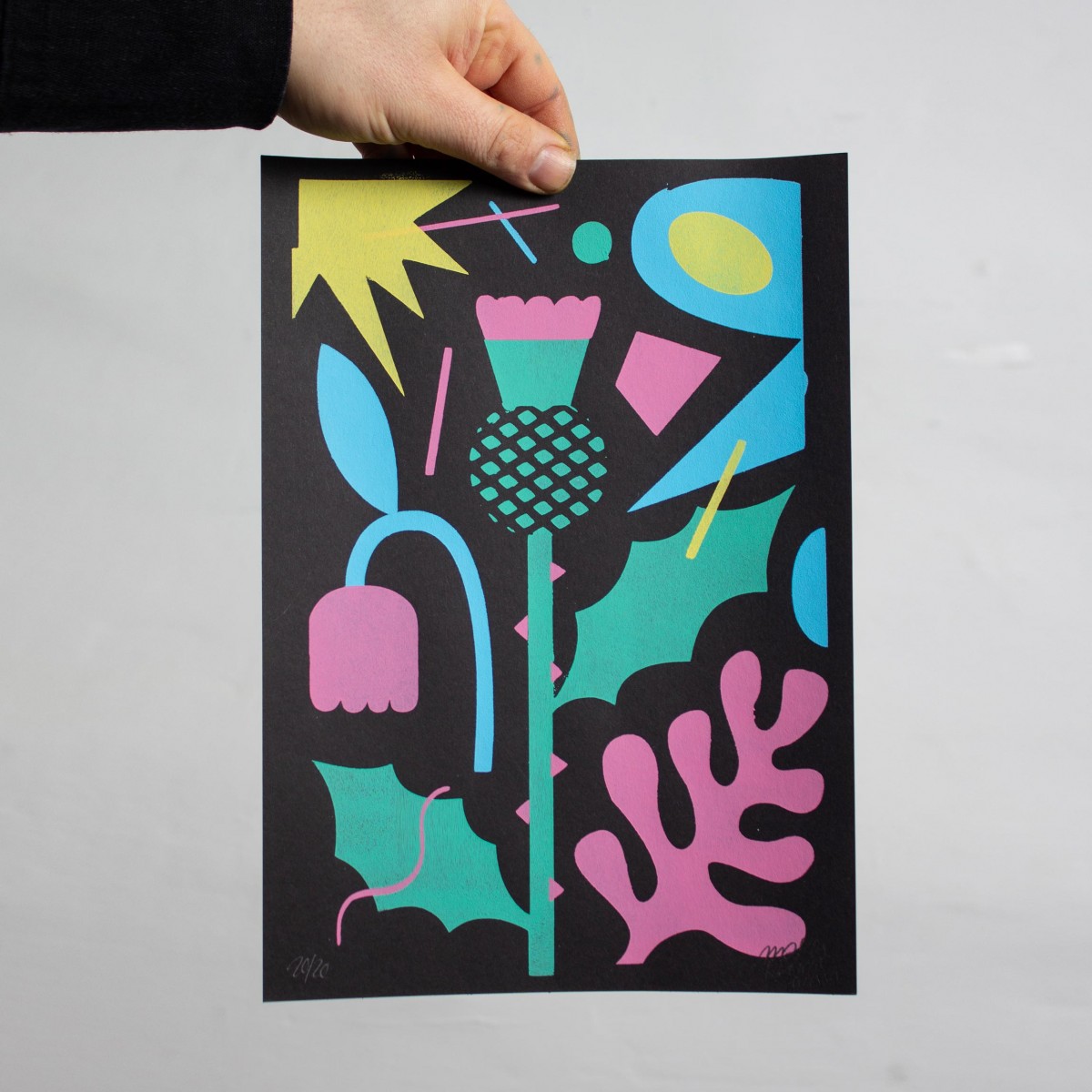 Martin Krusche - Schablonendruck »Blumenarrangement #2«, DINA4