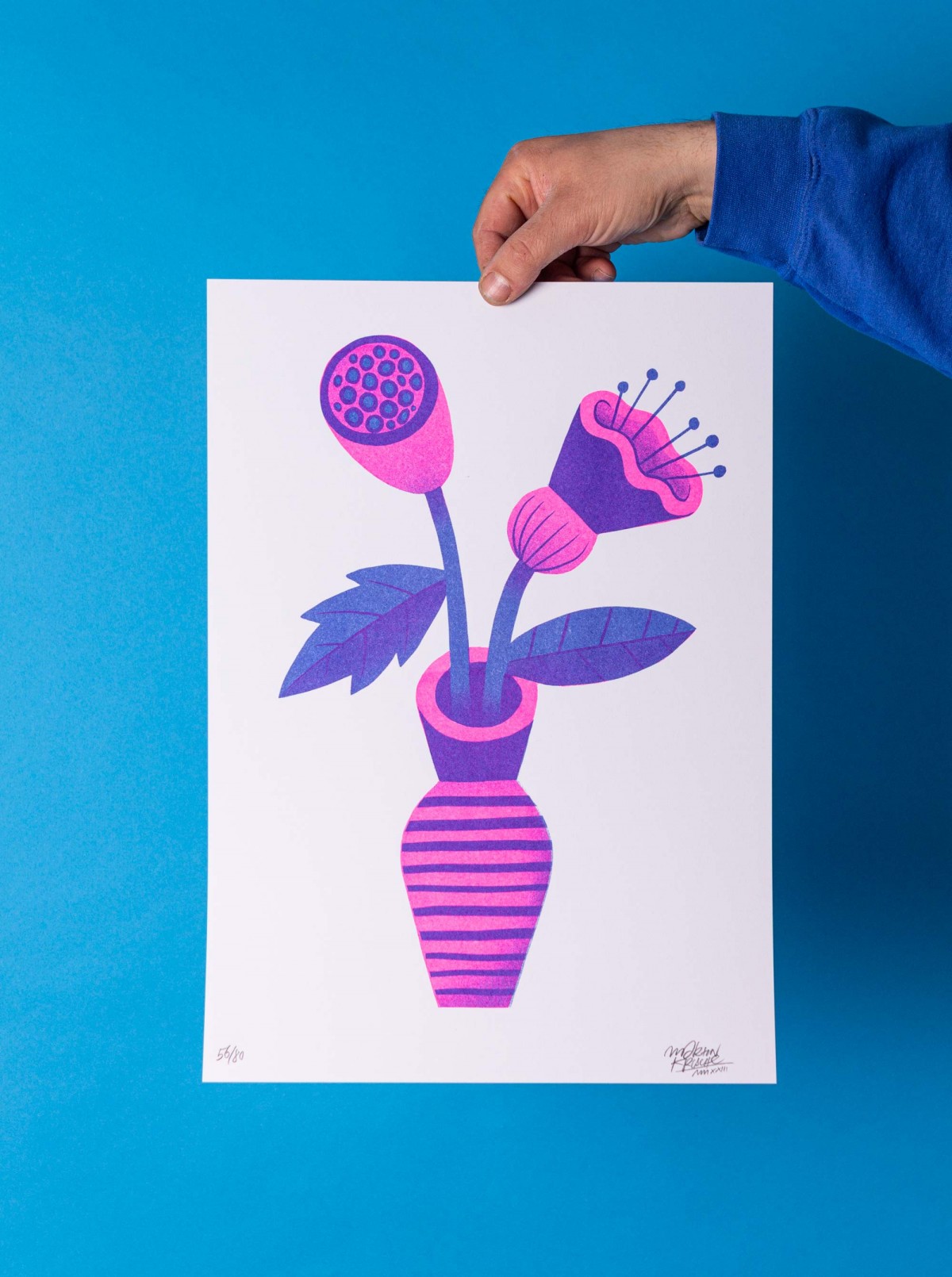 Martin Krusche - Risogrpahie »Blumenvase«, DINA3
