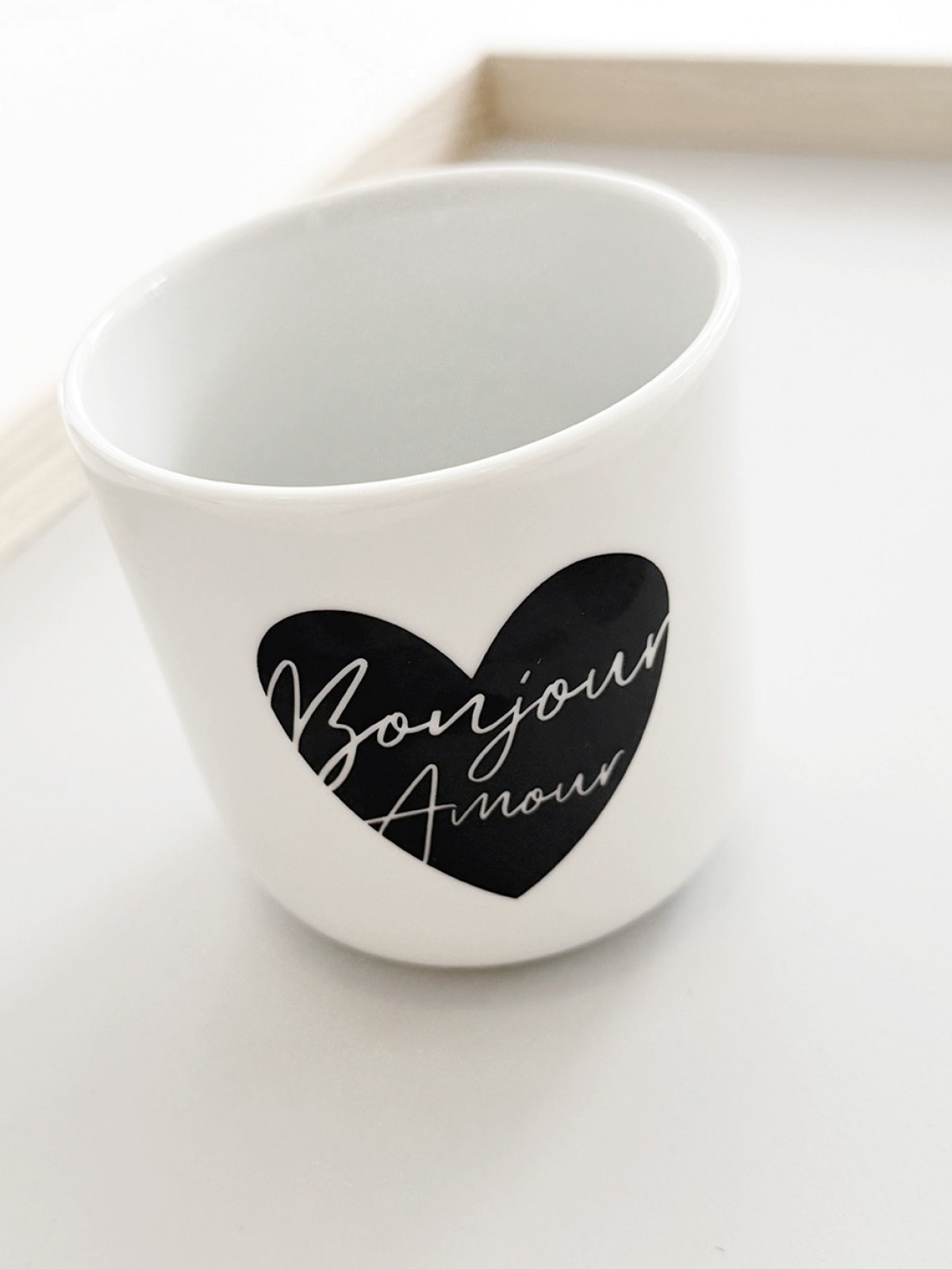 Love is the new black - Becher "Bonjour Amour" 