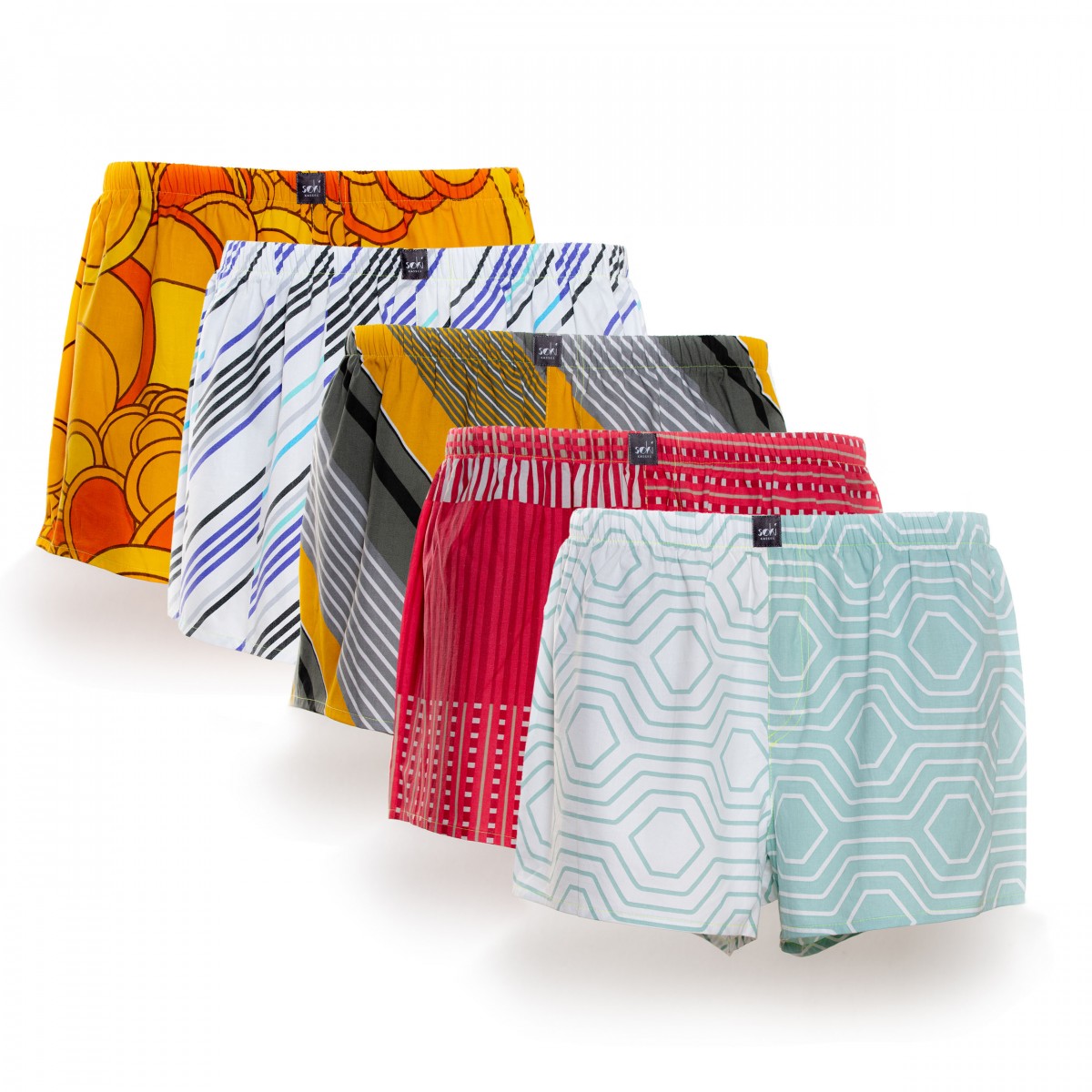 Upcycling Boxershorts aus geretteter Bettwäsche - Surprise - grafisch