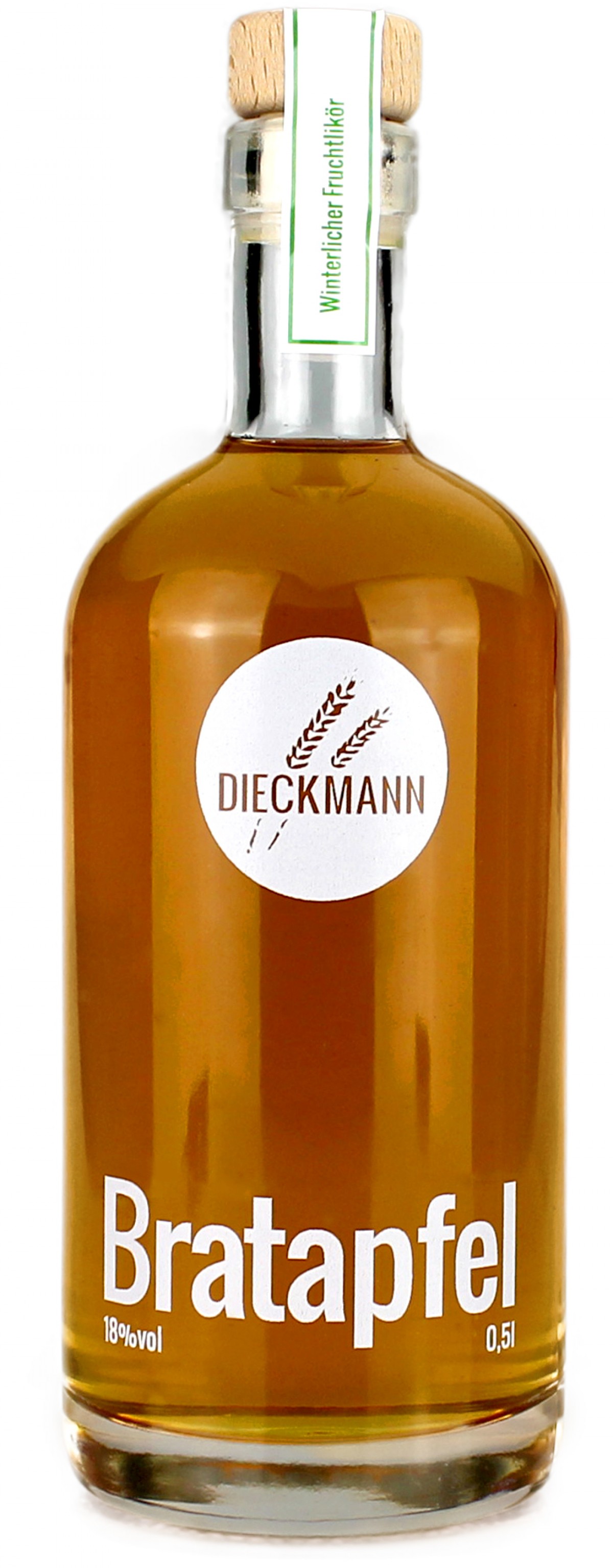 Weizenbrennerei & Likörmanufaktur Dieckmann Bratapfel - Fruchtlikör, LIKÖR, 18 % vol. 0,5l