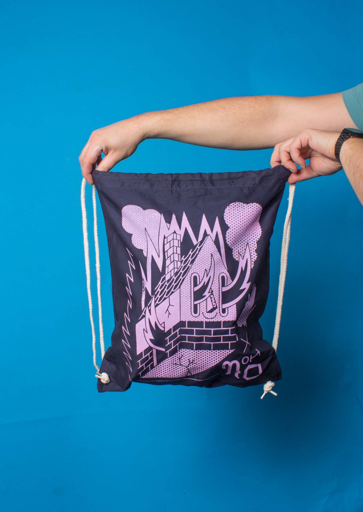 Martin Krusche - Sportbeutel »Burning House« Navy