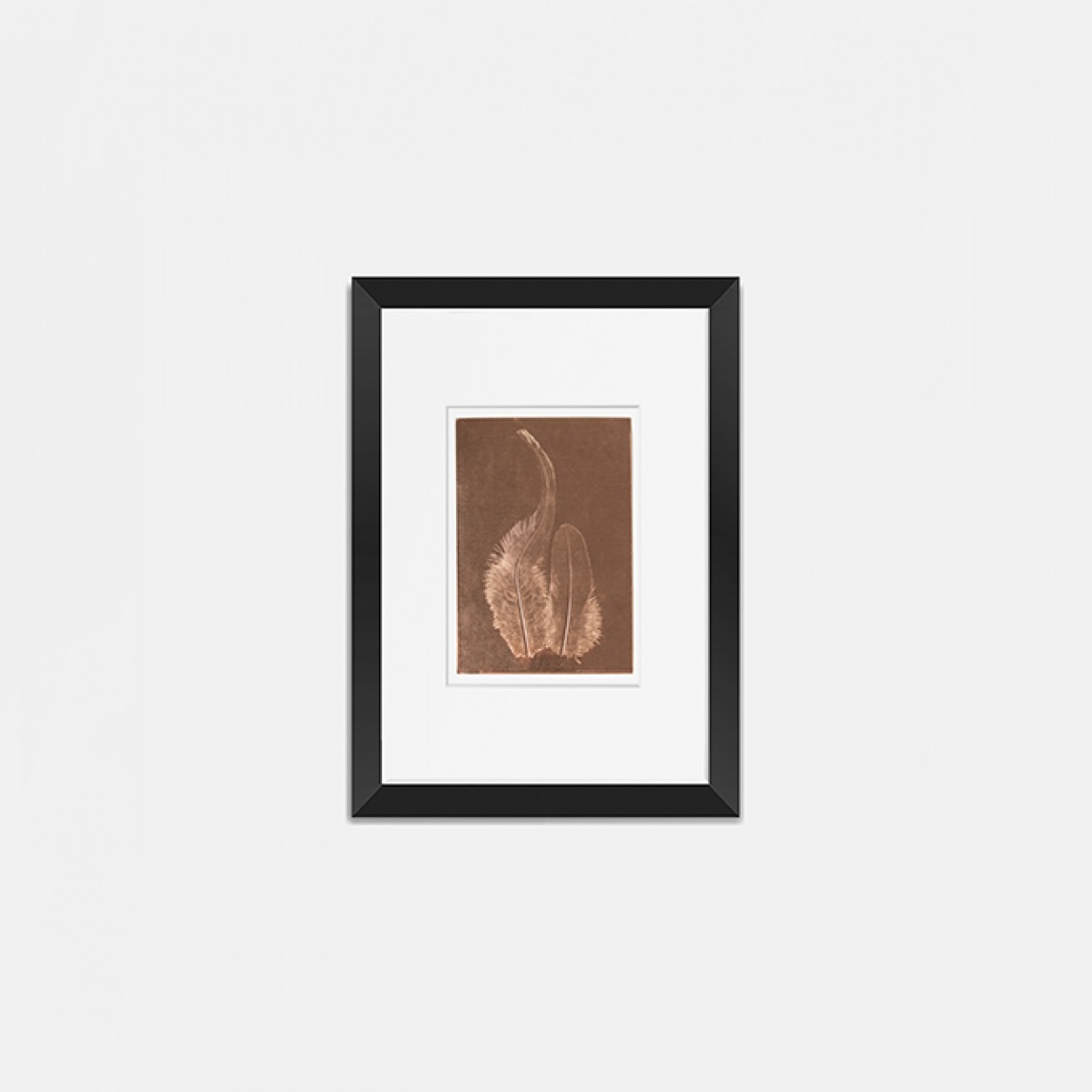 Federbild auf Kupfer, 21x30cm von Christina Pauls