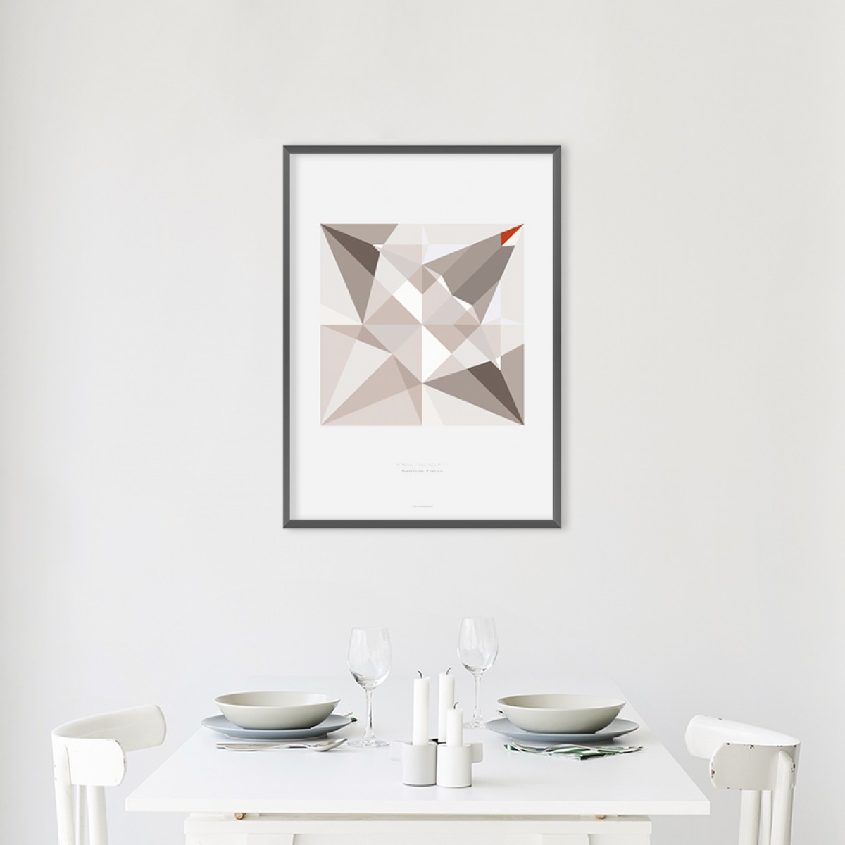 Origami Print Kranich, mehrfarbig,  von Christina Pauls