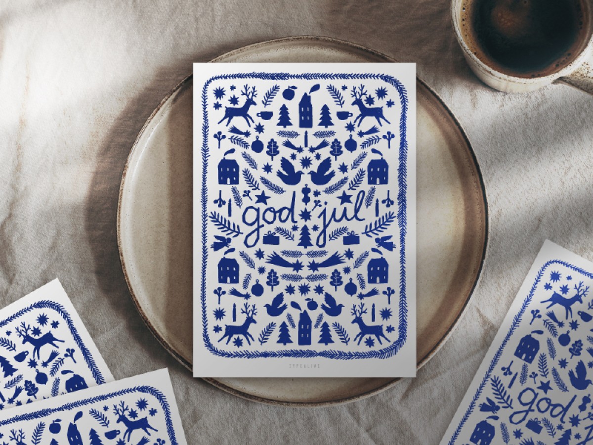 typealive / Weihnachtskarten 4er Set / Christmas in Sweden