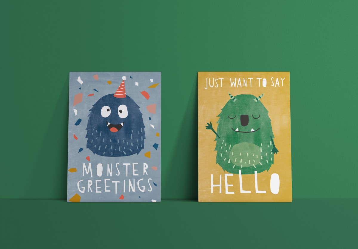 Designfräulein // Postkartenset // Monster Greetings & Hello Monster