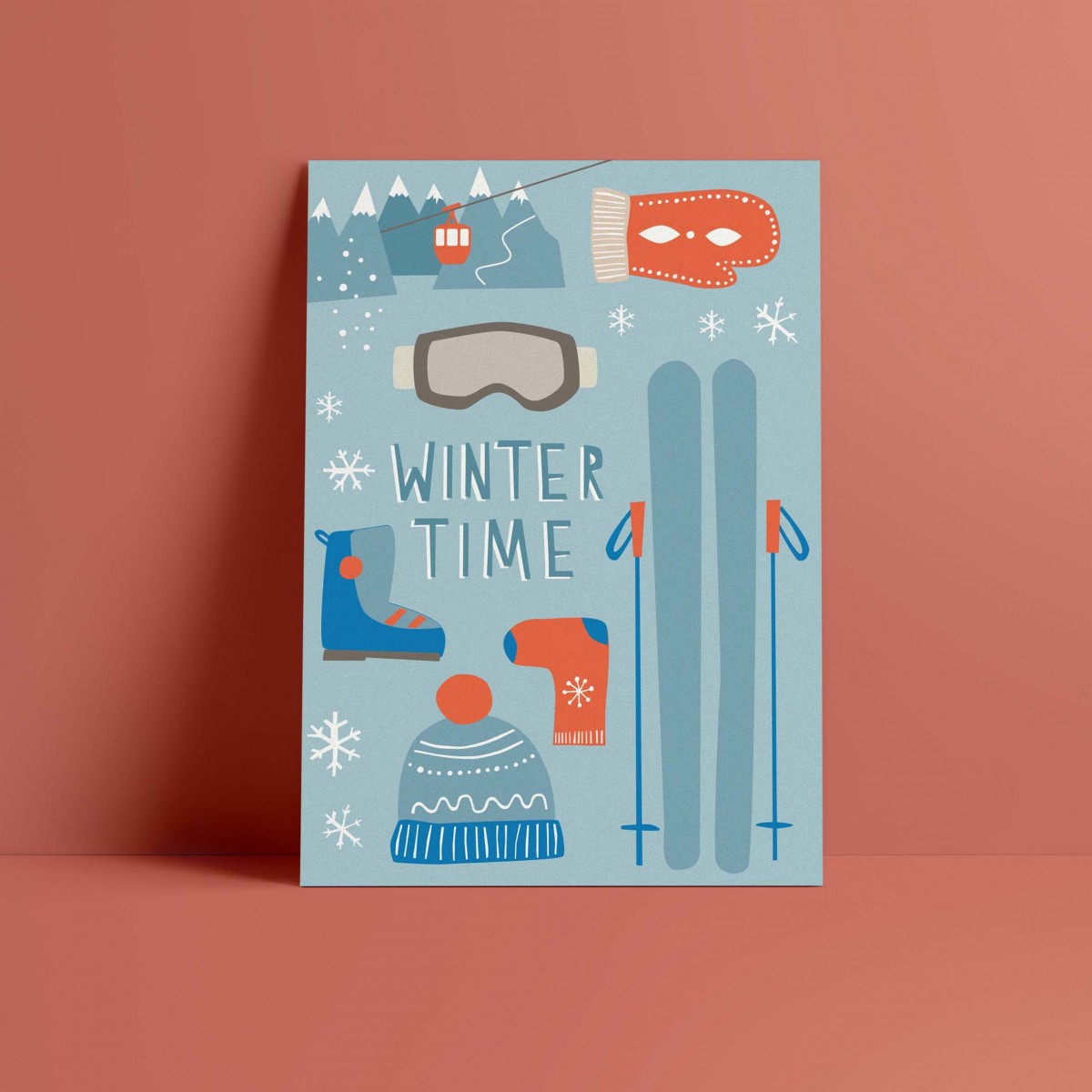 Designfräulein // Postkarte // Wintertime