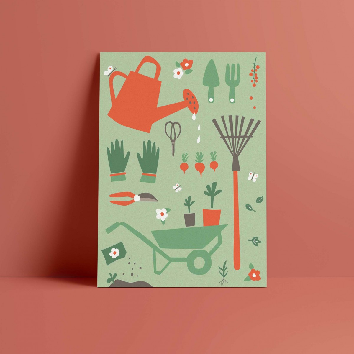 Designfräulein // Postkarte // Gartenglück