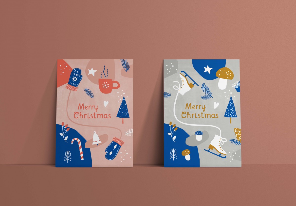 Designfräulein // Postkartenset // Merry Christmas
