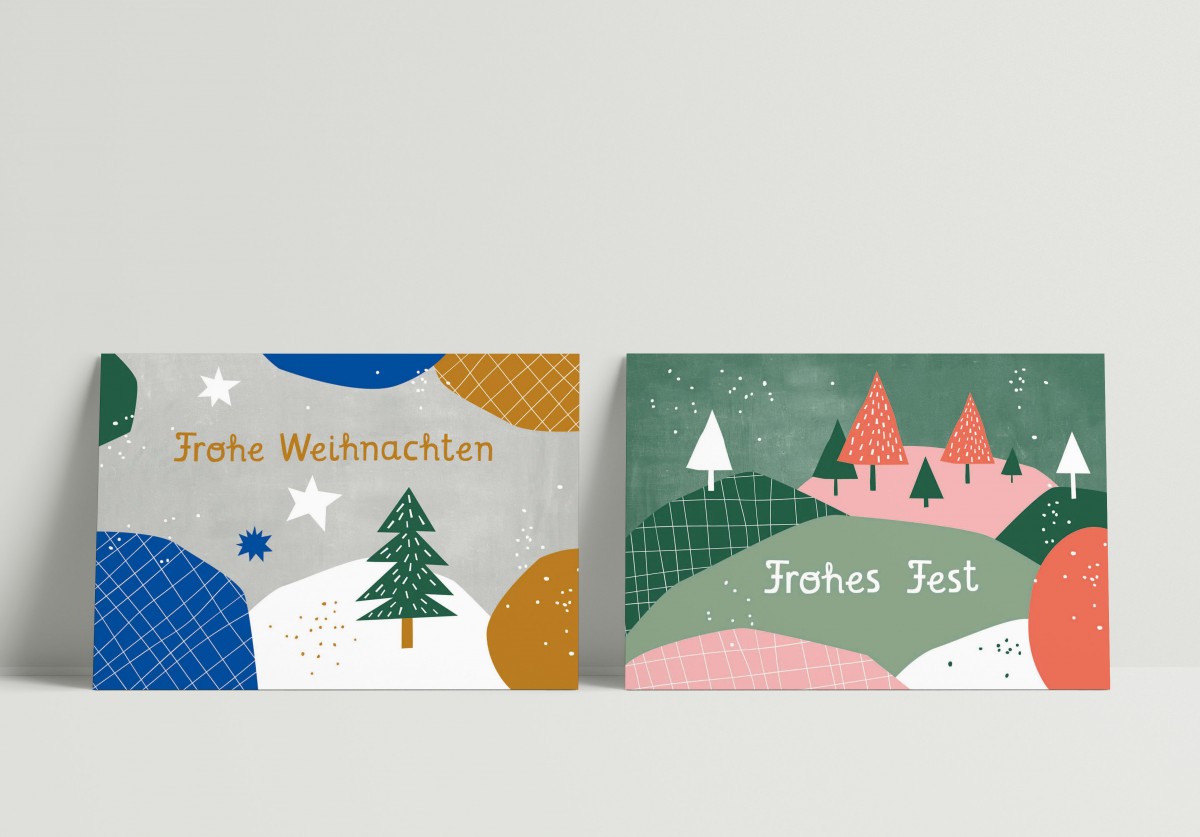 Designfräulein // Postkartenset // Frohe Weihnachten