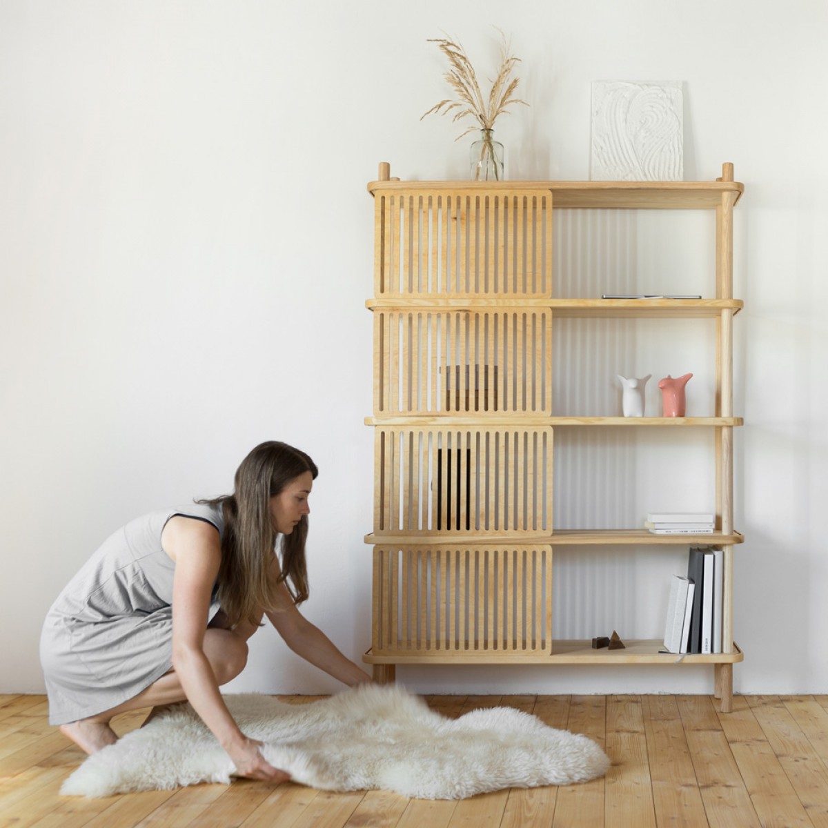 halblang | Regal „Blendend 4“ | Streifen Muster